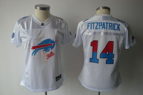 Bills #14 Ryan Fitzpatrick White 2011 Women's Fem Fan Stitched NFL Jersey